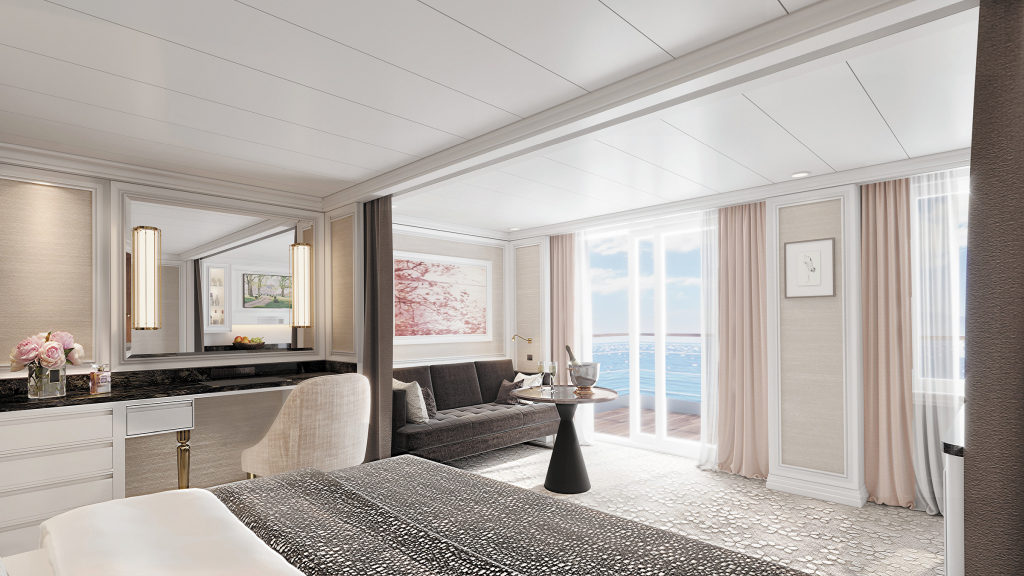 So soll eine Concierge Lounge der Seven Seas Splendor aussehen. Foto: Regen Seven Seas Cruises