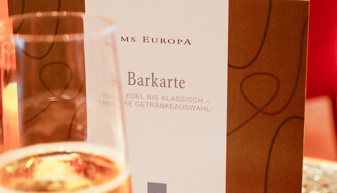 Barkarte der MS Europa