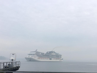 MSC Meraviglia beim Erstanlauf in Kiel