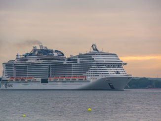 MSC Meraviglia auf der Kieler Förde