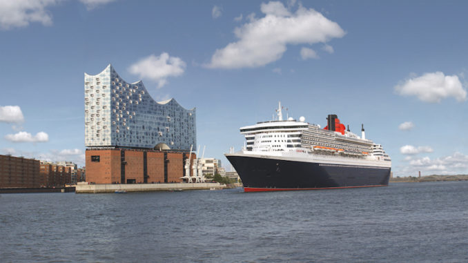 Die Queen Mary 2 in Hamburg. Foto: Cunard