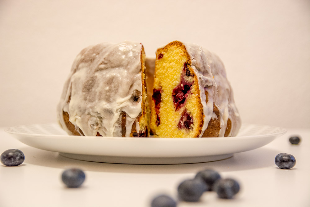 Der fertige Blueberry & Lemon Cake von Crystal Cruises